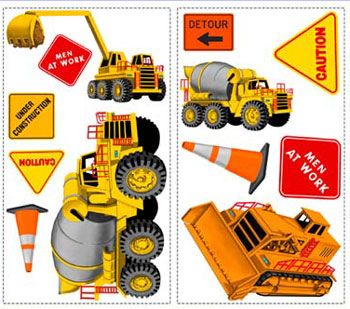 big 23 construction boys wall stickers trucks decals free economy