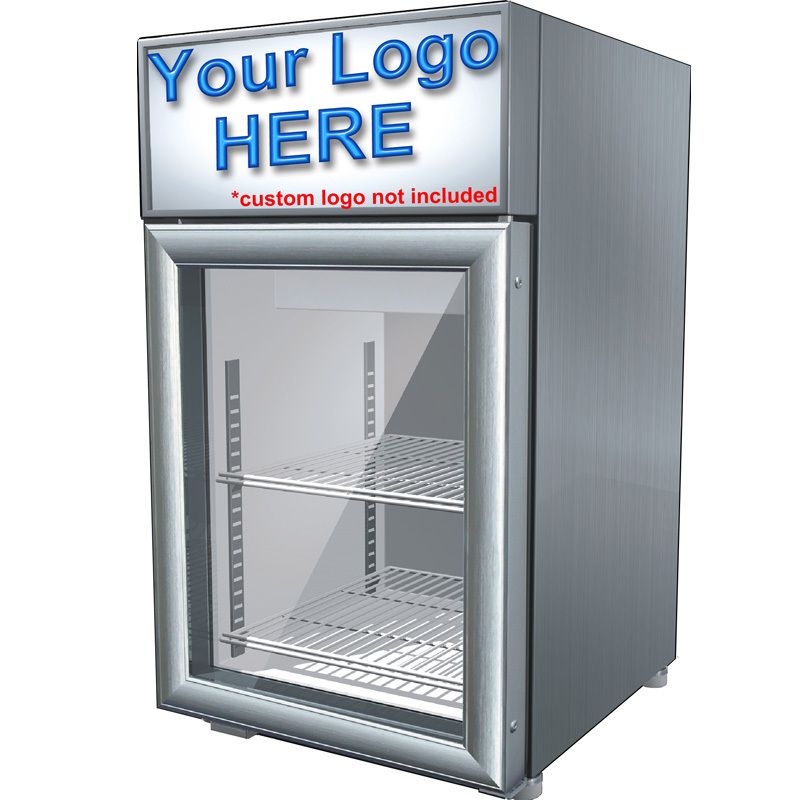 Commercial Countertop Beverage Cooler Glass Door Refrigerator Reach In