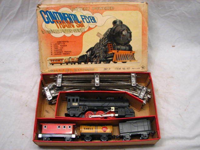 Vintage Battery Powered Continental Flyer Train Toy IOB
