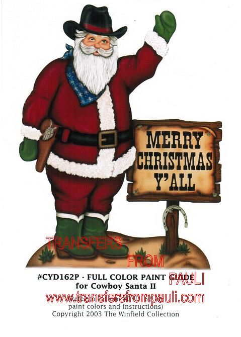 Cowboy Santa II Christmas Yard Art Woodworking Pattern