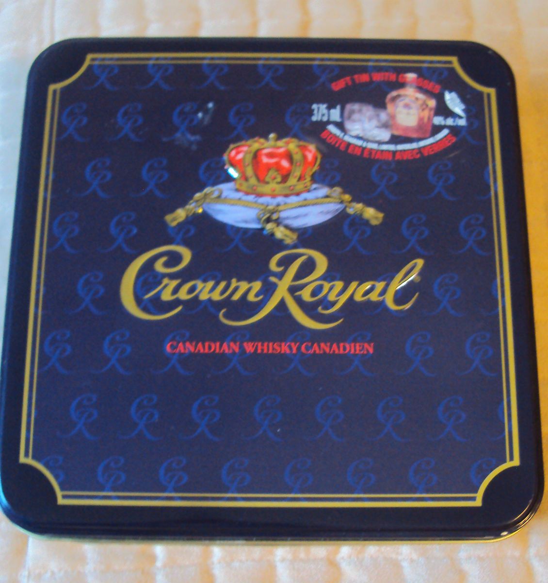 Crown Royal Canadian Whisky Canadien Tin Only Was The Gift Set Tin