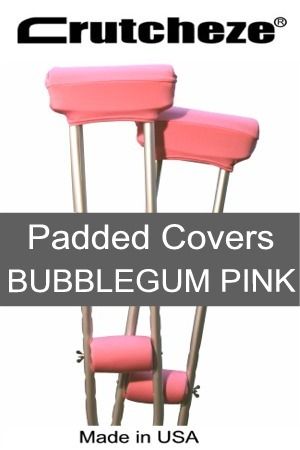 Crutcheze Bubblegum Pink Crutch Pad Covers Hand Grip