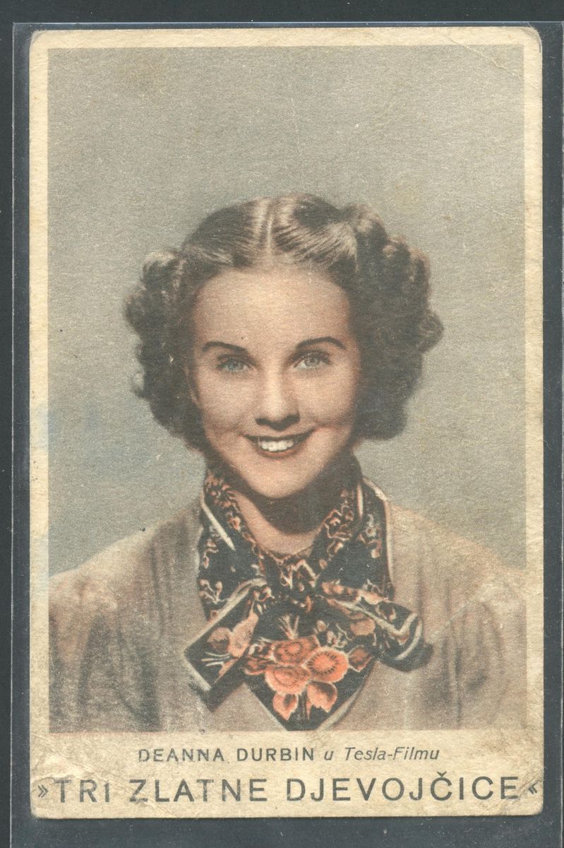 Deanna Durbin in Tesla Film  Three Smart Girls Post Card 1938
