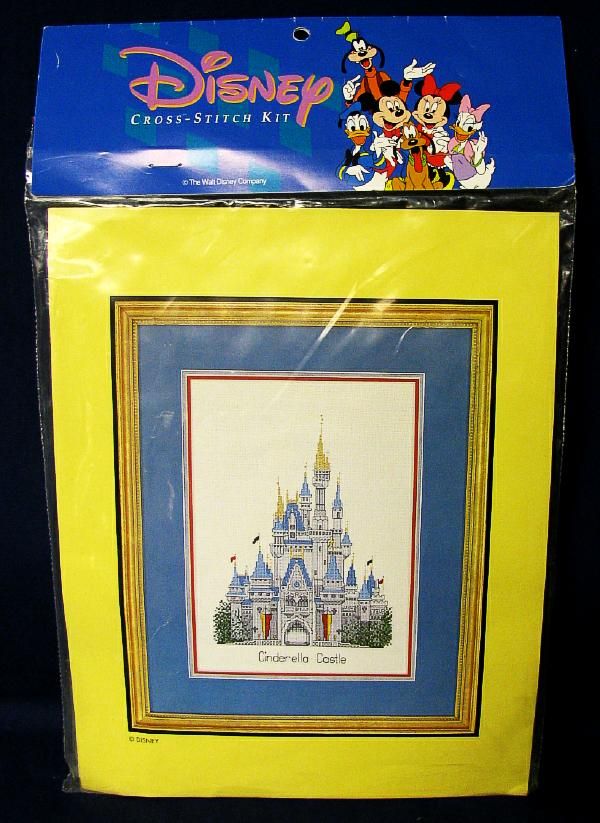 Vintage Disney Cinderella Castle Cross Stitch Kit   Brand New Out Of