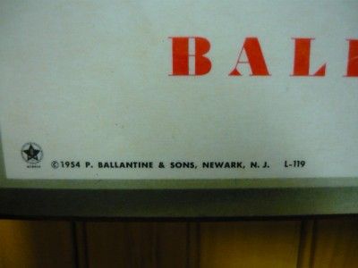 Lithographers Ballantine Ale 1954 New York Yankees RARE