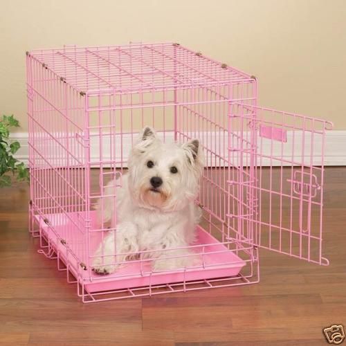  36" Large Pink Dog Crate Kennel Collapsable