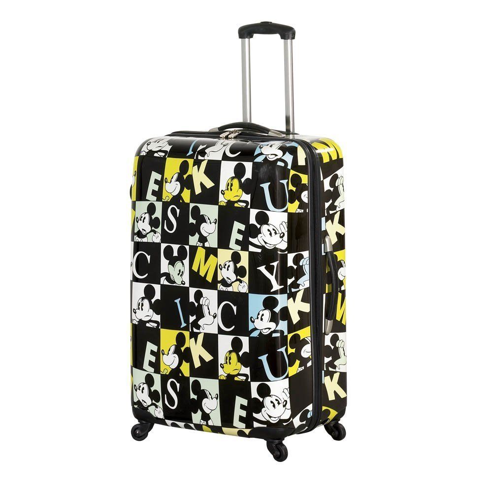 NWT HEYS 26 DISNEY MICKEY MOUSE SQUARES HARD SHELL SPINNER SUITCASE