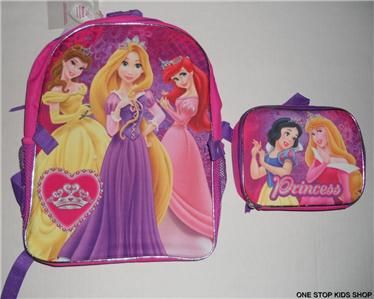 DISNEY PRINCESS School Bag BACKPACK & LUNCH BOX Tote Pouch SNOW WHITE