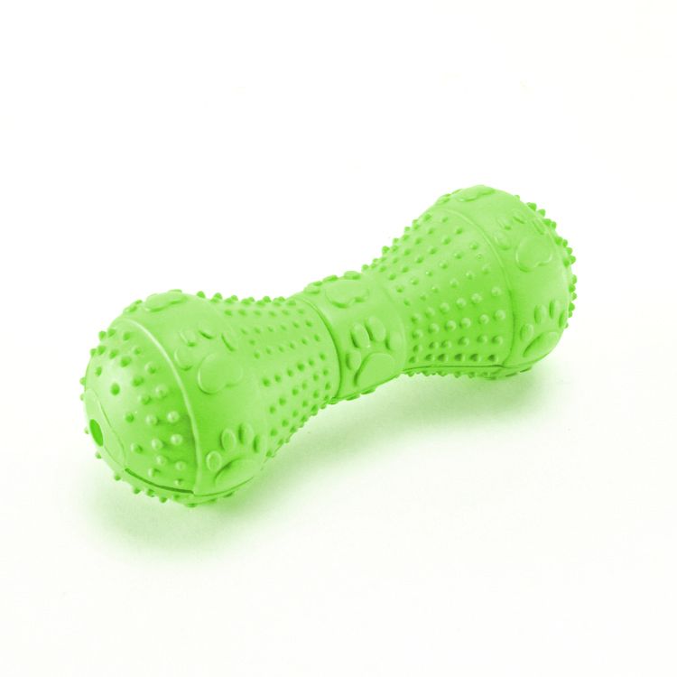 New Squeaker Rubber Dumbbell Dog Toy 4.75 for Pet Dog Puppy