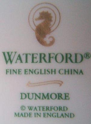 Waterford Fine English China Dunmore Pattern 5 PC Place Setting
