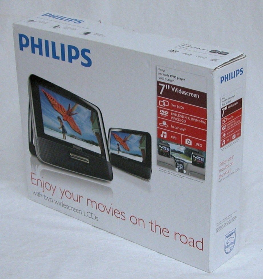 Philips PD7012 7 Dual Screen Portable Car DVD Player
