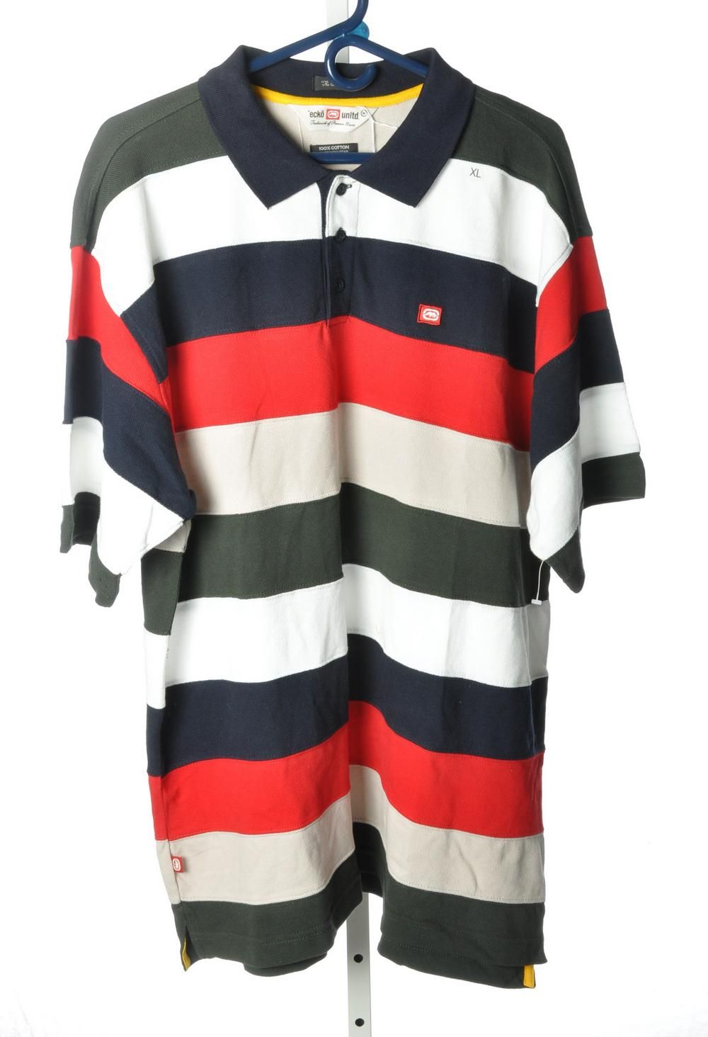 NWT ECKO UNLTD. Striped Seven Deuce Polo Shirt XL
