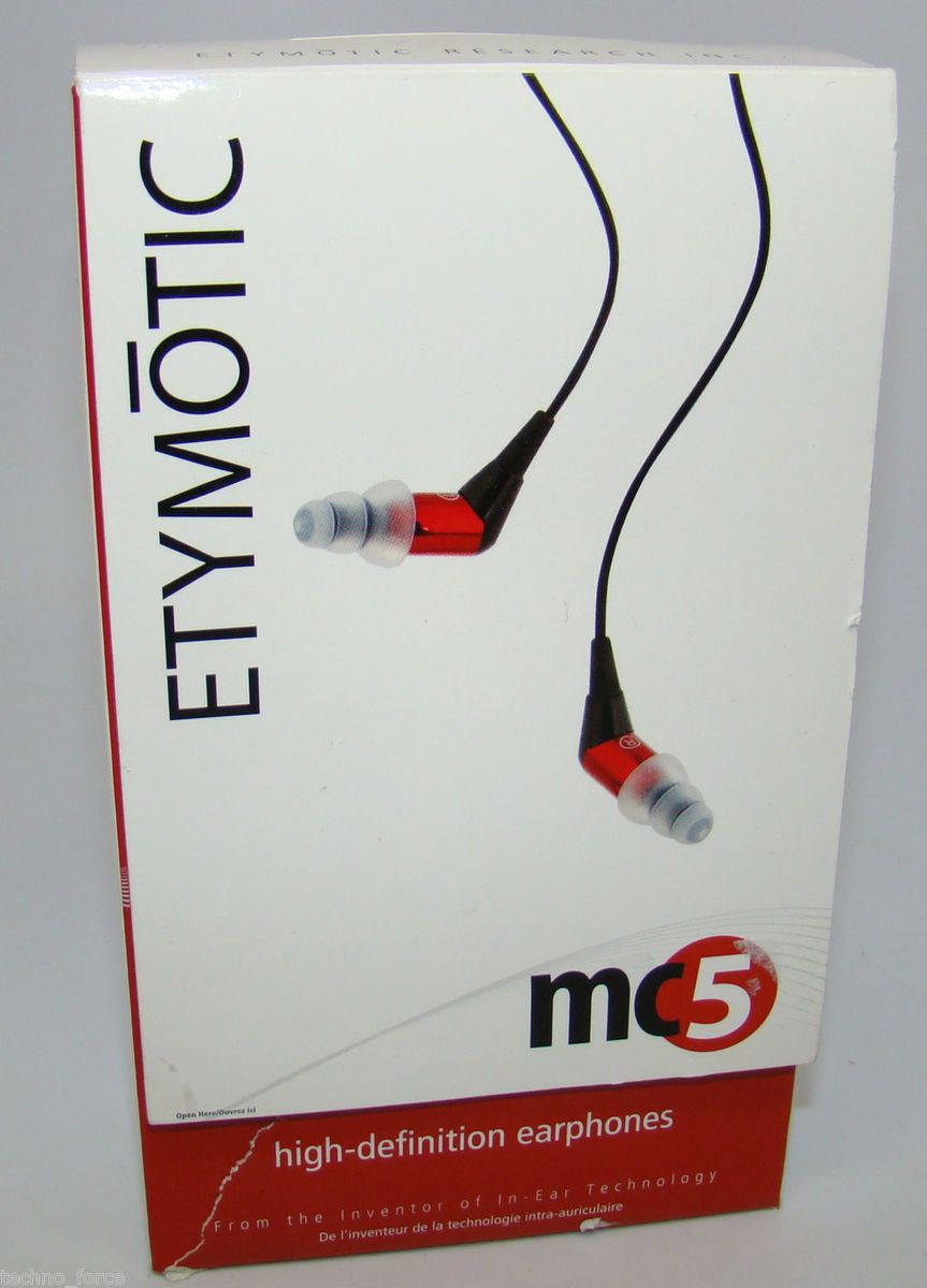 Etymotic Research mc5 Noise Isolating In Ear Earphones   Red