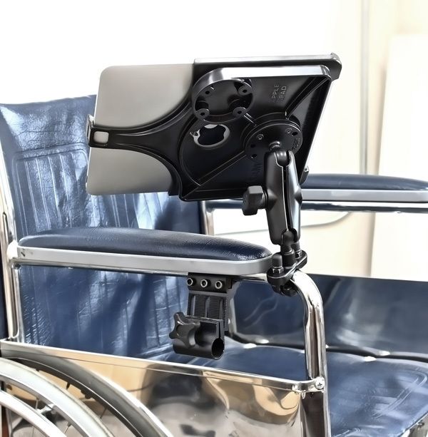  Mount holder for Ipad 1 2 3 fits invacare Everest Jennings wheelchairs