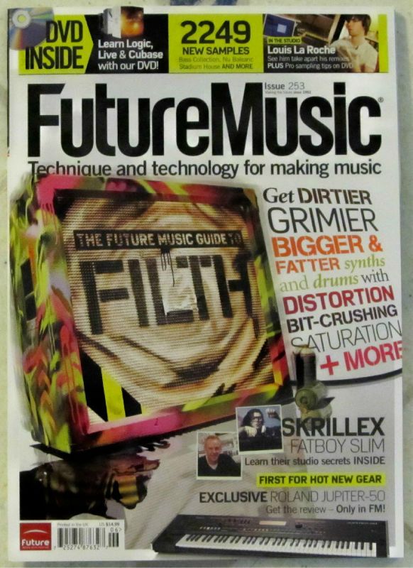 FUTURE MUSIC June 2012 SKRILLEX Fatboy Slim + DVD SYNTHS & Drums FILTH
