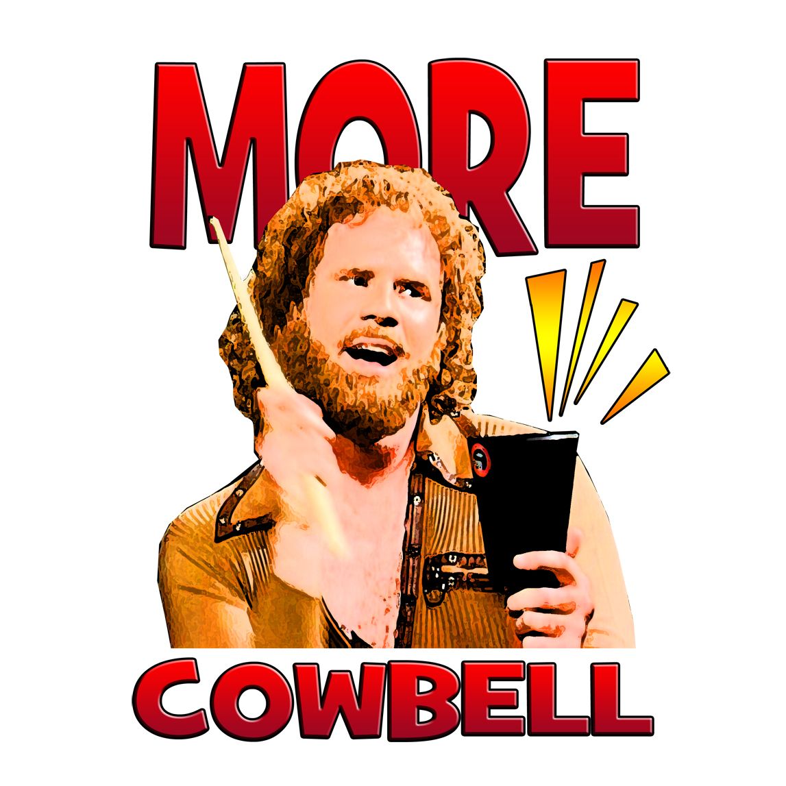 More Cowbell Funny Will Ferrell SNL T Shirt Tee T Shirt