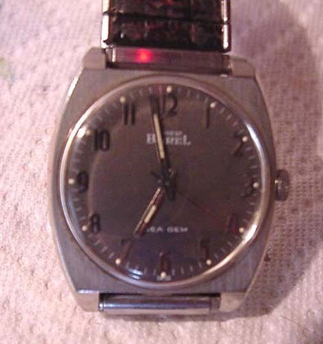 Ernest Borel Sea Gem Mans Wrist Watch w Gray Dial / Works NR