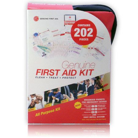 202 Pieces Red Genuine First Aid Kit Model FA R202