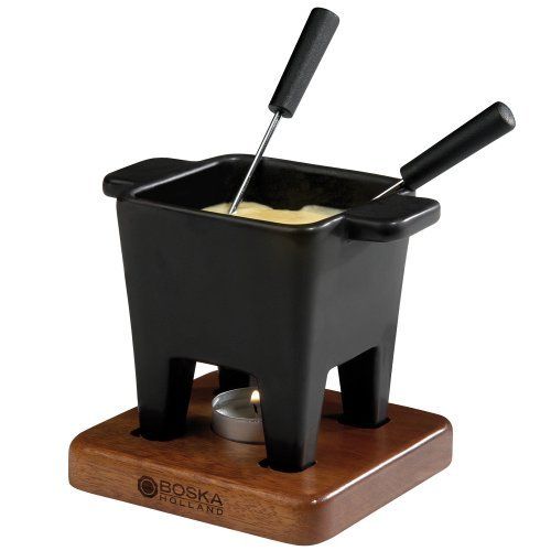 tapas cheese fondue set black brand new in original packaging