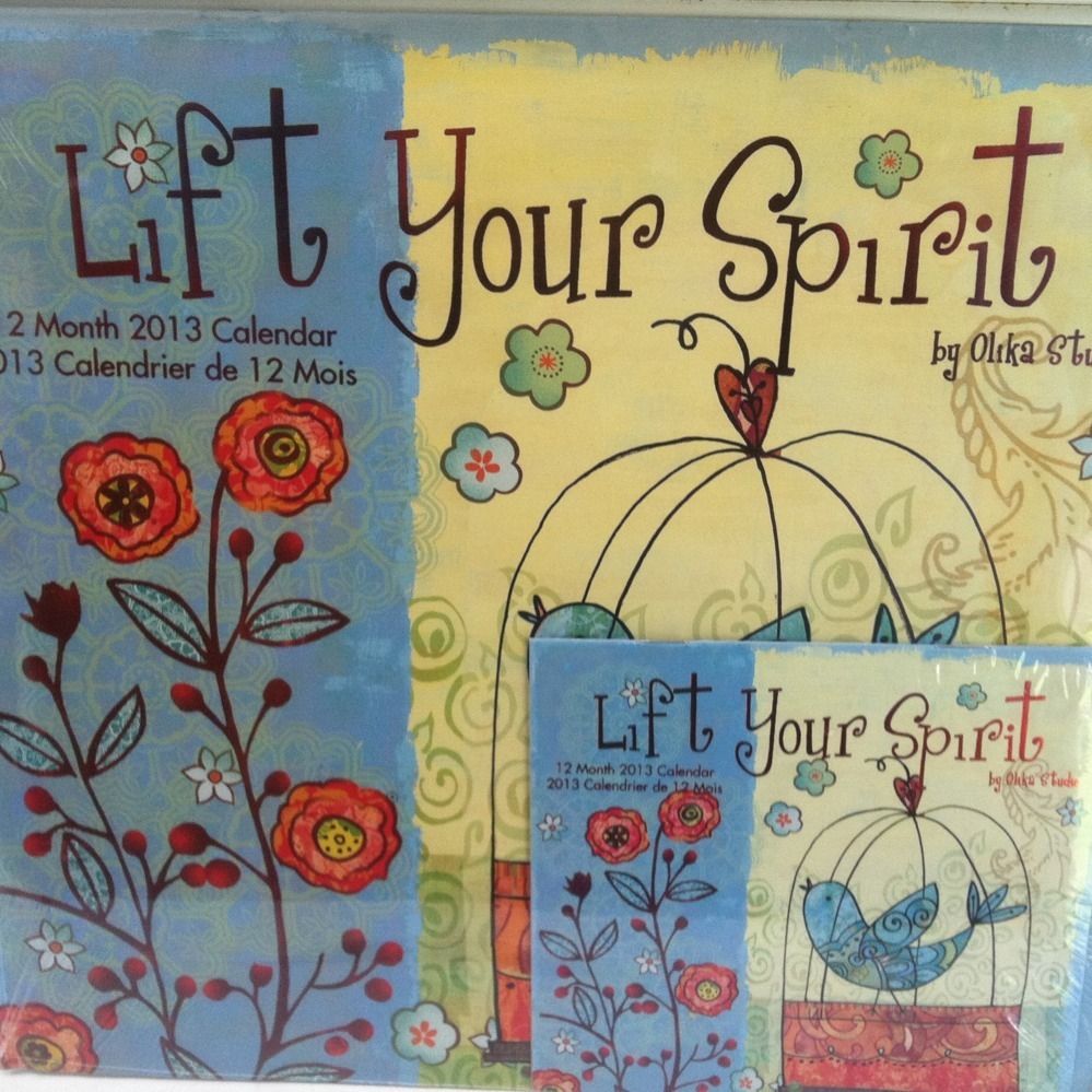LIFT YOUR SPIRIT 2013 12 month calendar new factory sealed FREE