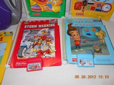 Fisher Price Power Touch Learning System Plus 6 Books and 4 Cartridges