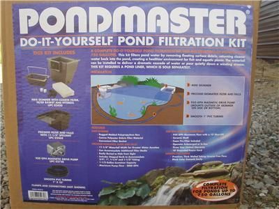  Pond Filter Filtration Kit Backyard Water Garden w Waterfall
