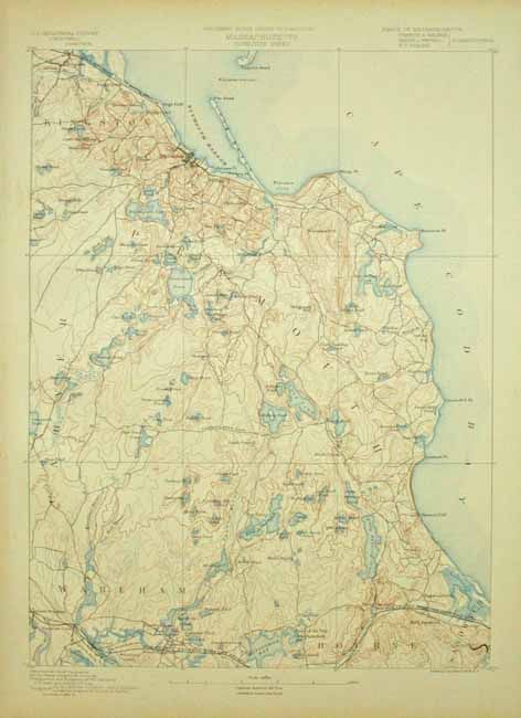 original antique map of the cape cod bay area preliminary edition