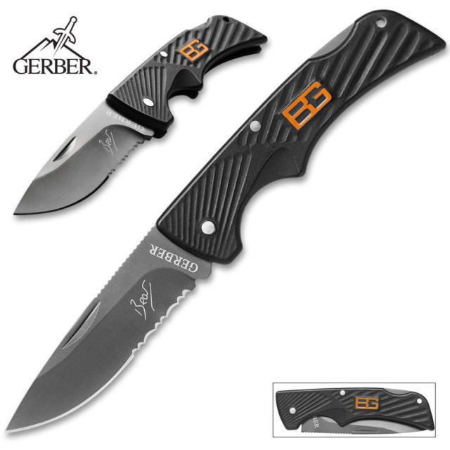 Gerber Compact Scout Folding Knife Bear Grylls Lock Knife