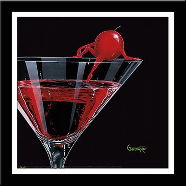 Cherry Cosmo Art Framed Matted Print Michael Godard