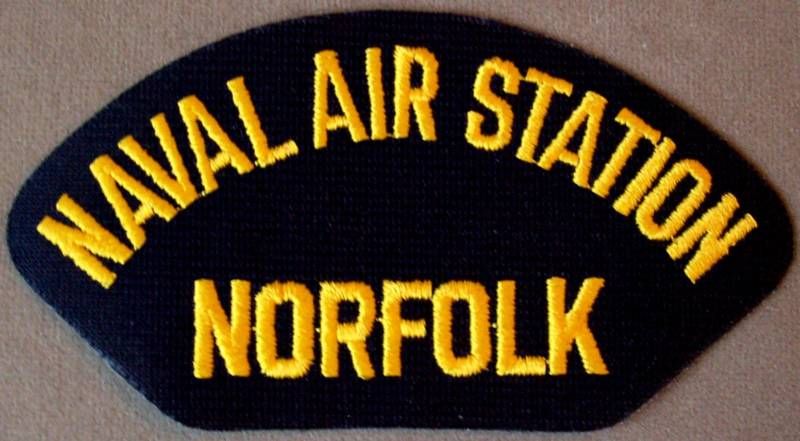 US Navy Cap Patch Naval Air Station Norfolk