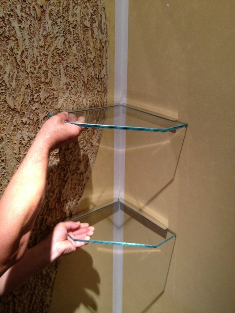 Corner Glass Shelves