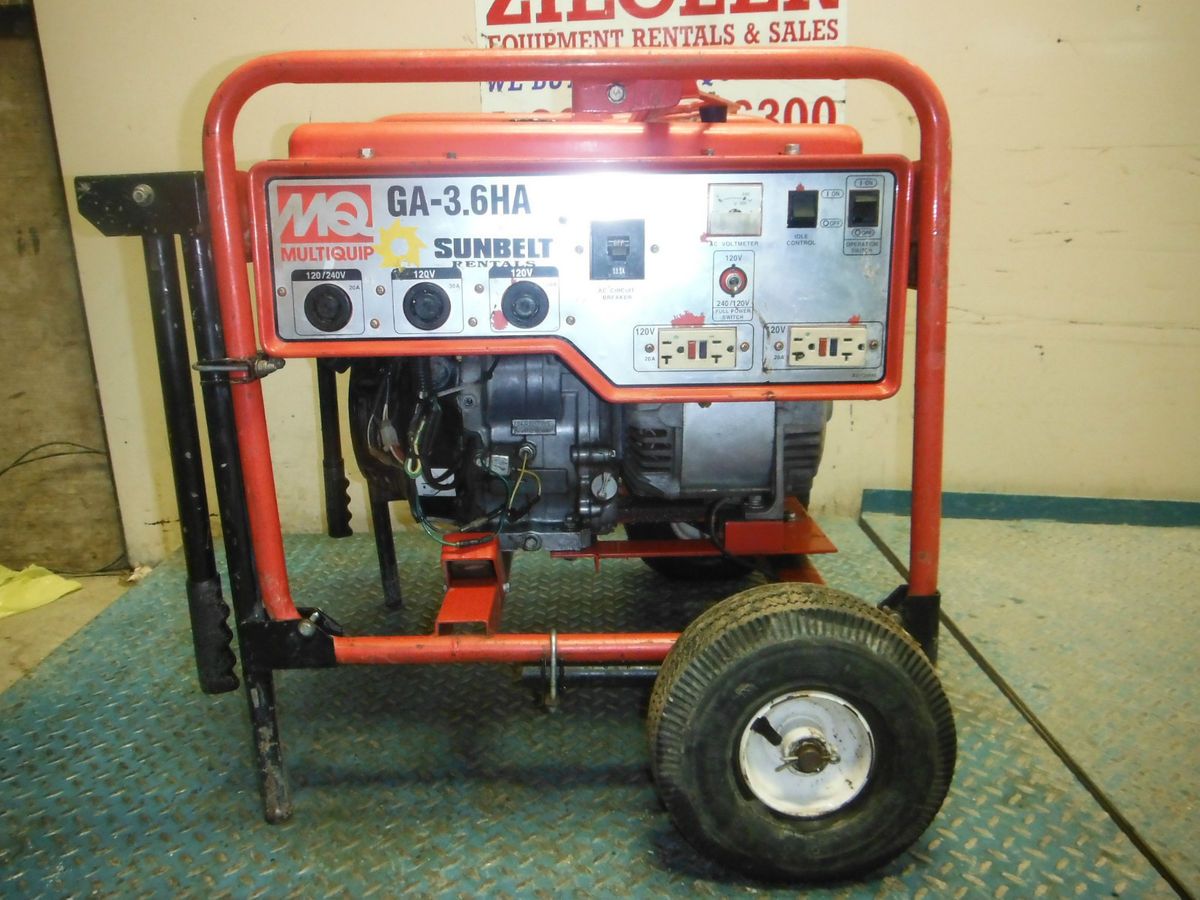  Multiquip Model GA 3 6HA 3600 Watt Generator Wheel Kit w Honda