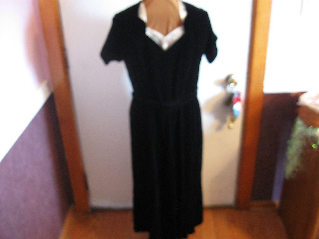 Gloria Swanson for Ever Young Black Velvet Dress