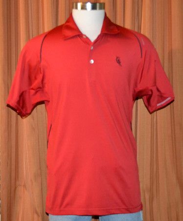 Glendora Country Club GCC Adidas Short Sleeve Red Golf Polo Shirt Mens