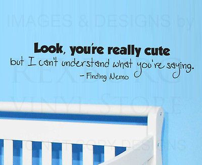 Wall Decal Art Sticker Quote Vinyl Removable Lettering Finding Nemo