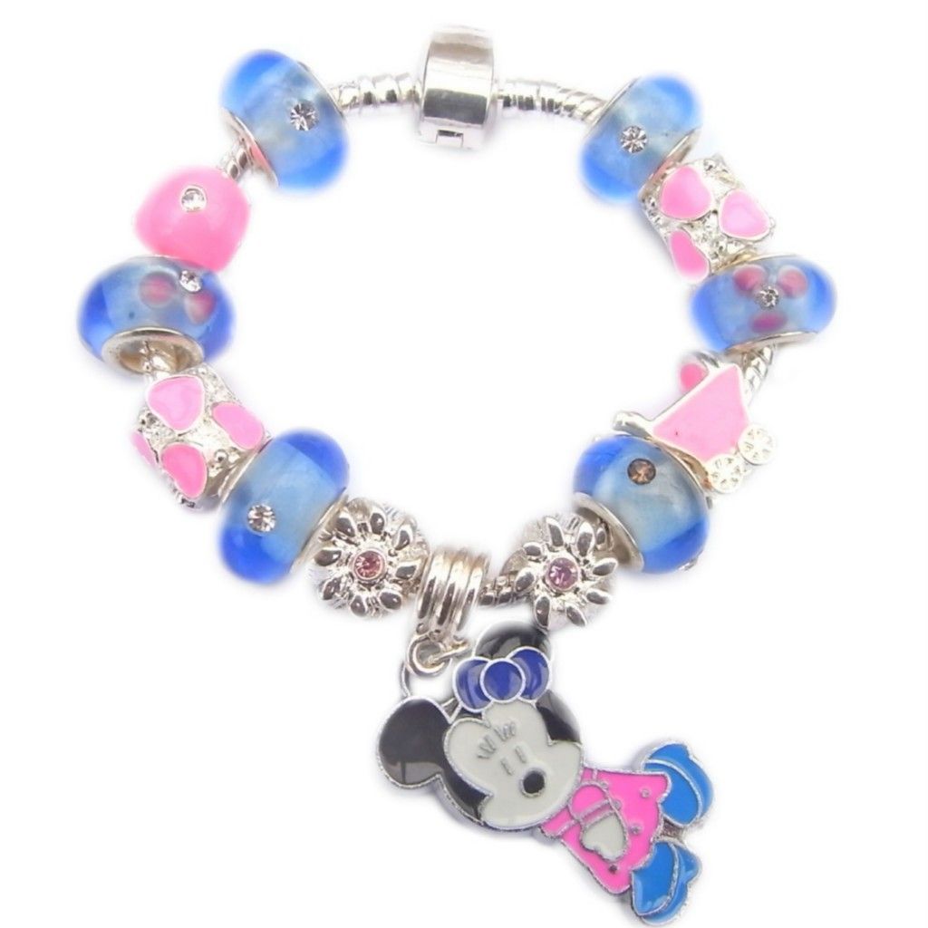 Childrens Kids Charm Bracelets Complete 13 Charms Hello Kitty Minnie