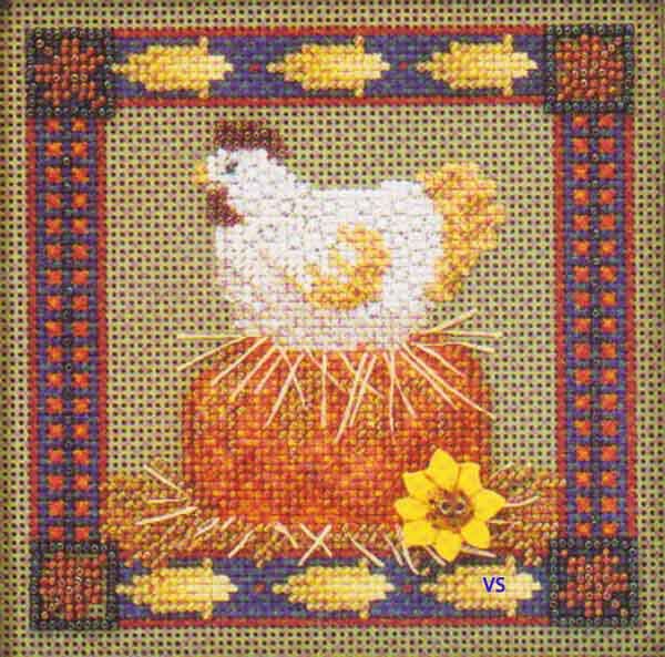 Henrietta Harvest ~ buttons and beads counted cross stitch kit