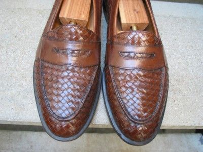 harold powell used brown leather dress loafers 11 5