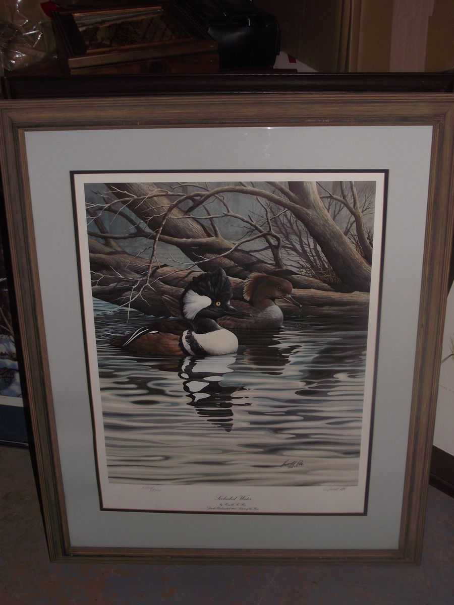 Ducks Unlimited Harold R Roe Secluded Water Print Signed and Numbered