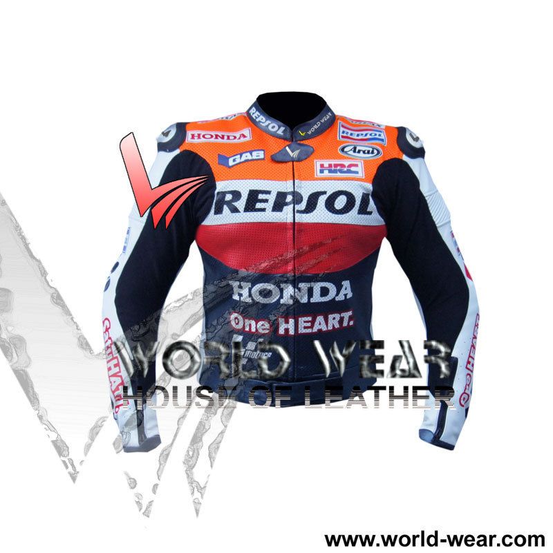 Honda Repsol One Heart motorbike Leather Racing Jacket