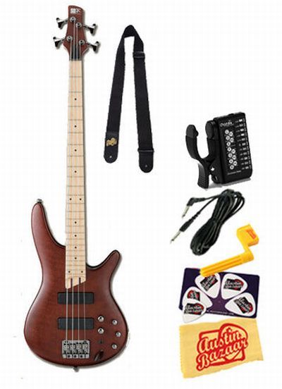 Ibanez SR505M SR Five String Electric Bass Guitar Bundle