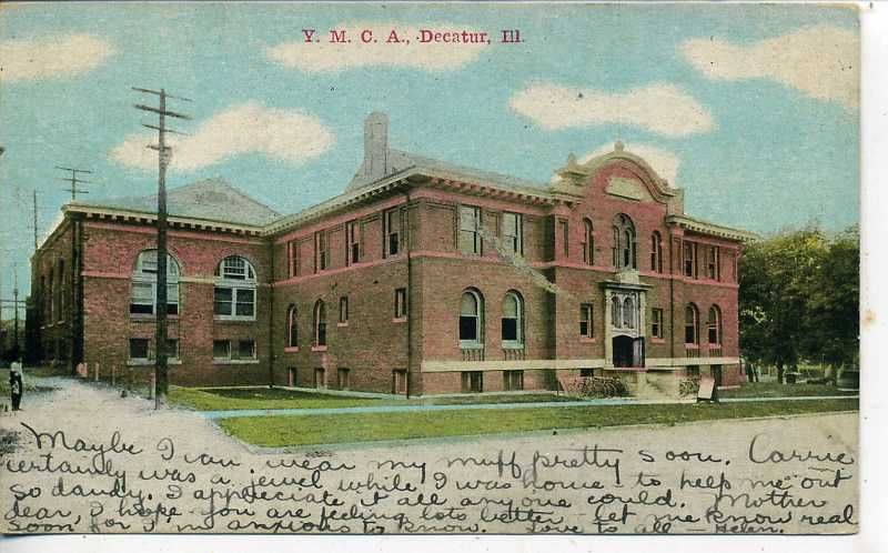Decatur Illinois YMCA Building Vintage Postcard 1910