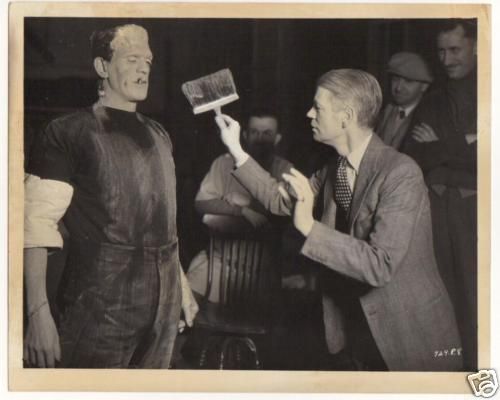 James Whale Brushing Frankenstein B Karloff Snap Shot