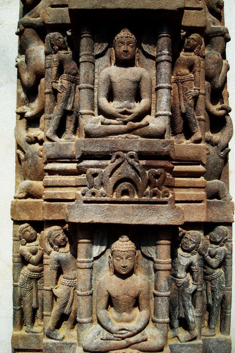  Mahavira Buddha India Jain Statue 12th C Temple Panel Relic