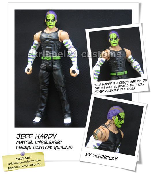 WWE Custom Jeff Hardy Mattel Custom Elite Prototype TNA