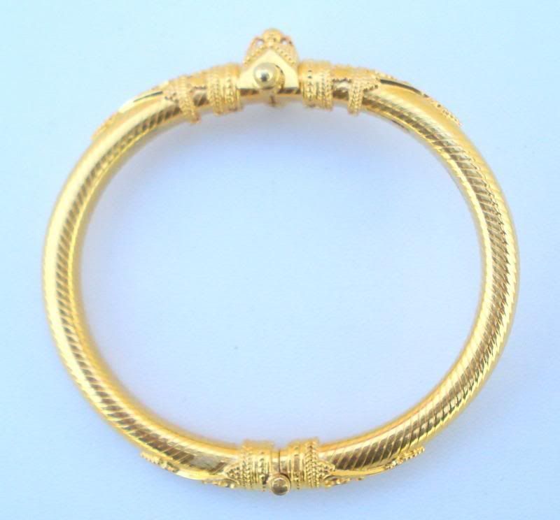 Vintage Antique Solid 22 Carat Gold Bracelet Bangle Rajasthan India BB
