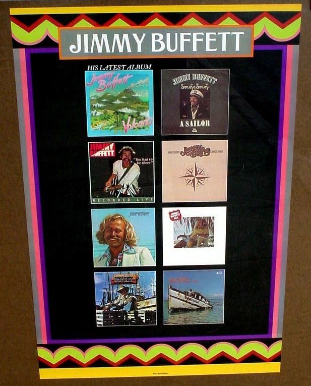 Jimmy Buffett 1979 Poster Mint Cond Beautiful Colors