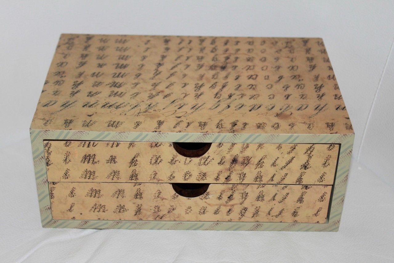 John Derian Target Wooden Jewelry Box Script or Marble