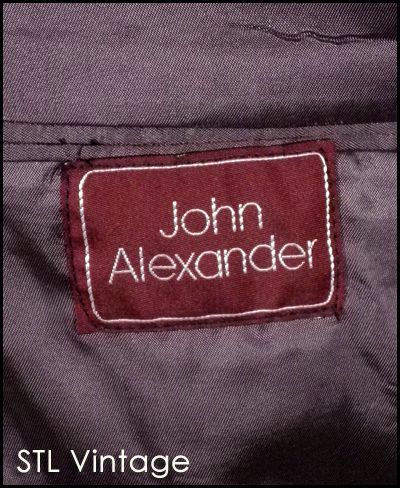 Vtg 70s John Alexander Gray Wool Tweed Herringbone Sport Coat Blazer