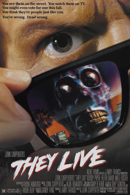 They Live 1988 John Carpenter Cult Horror Movie Poster